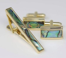 Abalone cufflinks tie for sale  Jericho