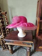 cerise pink wedding hat for sale  CHESTERFIELD