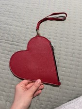 Bolsa de couro sintético em forma de coração com zíper comprar usado  Enviando para Brazil