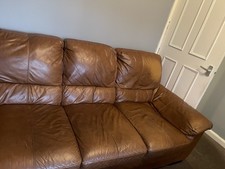 Leather sofa seater for sale  DUDLEY