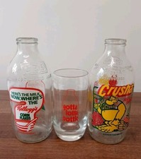 Advertising milk bottles for sale  PORTH