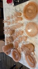 depression pink glassware for sale  Spring Valley