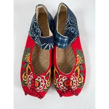 Usado, Sapato de pano bordado feminino ou feminino tamanho 4.5 étnico boho Mary Jane alpargatas comprar usado  Enviando para Brazil
