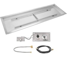 Stanbroil 24" x 8" panela retangular drop-in fogueira com kit de ignição por faísca natural comprar usado  Enviando para Brazil