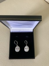 Pair diamonique silver for sale  BURTON-ON-TRENT