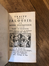Traité jalousie edition d'occasion  Paris XVII