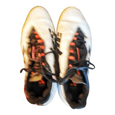 Tênis de corrida esportivo masculino Adidas Barricade branco preto vermelho solar tamanho 9 comprar usado  Enviando para Brazil