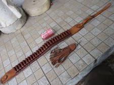 Espingarda de couro vintage 32 cartuchos de concha cinto e suporte de turbon calibre 12 bolsa, usado comprar usado  Enviando para Brazil