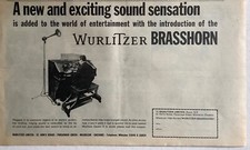 Wurlitzer brasshorn keyboard for sale  SALISBURY