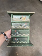 Mini armário de madeira com 4 gavetas pintado à mão fazenda rústica campo galo galo frango comprar usado  Enviando para Brazil