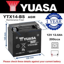 Agm motorbike battery for sale  UK
