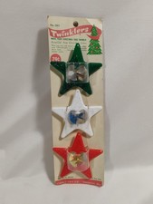 Enfeites de plástico vintage de Natal cintilante estrela giratória Tinkle Toy Co. com cartão comprar usado  Enviando para Brazil