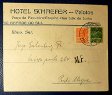 Capa Brasil Varig 26 de novembro de 1930 Porto Alegre-Pelotas Hotel Schaefer, usado comprar usado  Enviando para Brazil