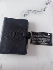 Autêntica Capa Organizadora Pessoal Chanel Caviar Skin Agenda Notebook Preta Marca CoCo comprar usado  Enviando para Brazil