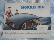 Morris six brochure for sale  KINGS LANGLEY