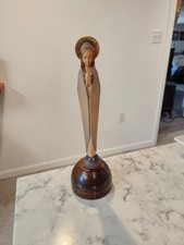 Estátua esculpida em madeira musical Madonna Mary 12"Itália Goldscheider Ave Maria Schubert comprar usado  Enviando para Brazil