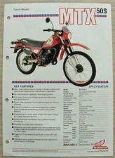 Honda mtx 50s for sale  LEICESTER
