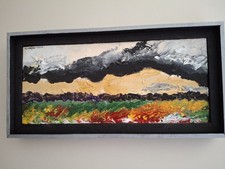 Tableau paysage acrylique d'occasion  Saint-Révérien