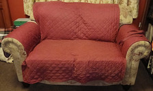 2 seater dark red sofas for sale  STOKE-ON-TRENT