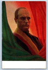 Cartão postal italiano Benito Mussolini A. Protti ditador italiano c1930's vintage, usado comprar usado  Enviando para Brazil