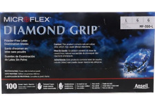 Luvas de látex descartáveis Microflex MF300L Diamond Grip GRANDE -100pk comprar usado  Enviando para Brazil