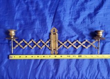 Antigo Castiçal Duplo Arandela Latão Extensível Acordeão Galeria Parede LEIA comprar usado Antigo Castiçal Duplo Arandela Latão Extensível Acordeão Galeria Parede LEIA comprar usado  Enviando para Brazil