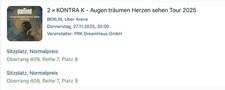 Kontra konzertkarten berlin gebraucht kaufen Kontra konzertkarten berlin gebraucht kaufen  Leipzig