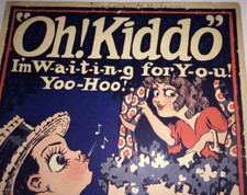  Partituras Oh Kiddo década de 1910 ótima ilustração casal olhos grandes ótima arte de parede comprar usado  Enviando para Brazil