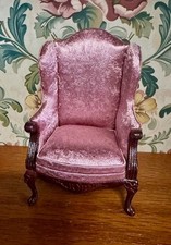 Poltrona de cetim rosa vintage miniatura casa de bonecas Bespaq escala 1:12, usado comprar usado Poltrona de cetim rosa vintage miniatura casa de bonecas Bespaq escala 1:12, usado comprar usado  Enviando para Brazil