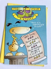 Hallmark 30th birthday for sale  KINGSTON UPON THAMES
