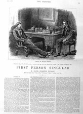 Impressão antiga original 1885 ilustração história homens mesa de reunião cadeira arte, usado comprar usado  Enviando para Brazil