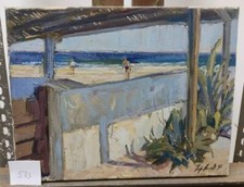 Impressionist seascape beach d'occasion  Expédié en Belgium