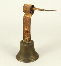 =Campainha de porta antiga do século XIX de bronze com mola helicoidal de ferro forjado original comprar usado  Enviando para Brazil