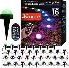 Mini luzes de paisagem Enbrighten luzes de LED trocadoras 36 luzes 70 pés 41657 comprar usado  Enviando para Brazil