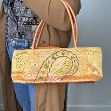 Usado, Bolsa feminina SOJOURN Imports laranja bordada com miçangas feita à mão Vietnã’s comprar usado  Enviando para Brazil