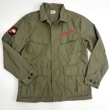 Jaqueta de salto Faherty masculina M verde oliva primavera utilitária 100% algodão *personalizada comprar usado Jaqueta de salto Faherty masculina M verde oliva primavera utilitária 100% algodão *personalizada comprar usado  Enviando para Brazil