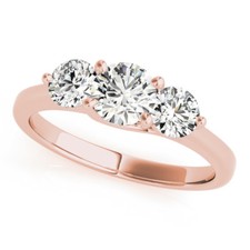 1/4 Ct três Pedra Diamante Feminino Anel De Noivado/Casamento Feita Em Ouro 14k comprar usado  Enviando para Brazil