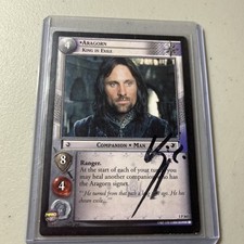 Senhor dos Anéis TCG Decifrar Aragorn Rei no Exílio Promo (assinado por Viggo M) comprar usado  Enviando para Brazil