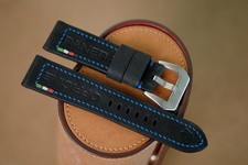 Pulseira Panerai preta feita à mão PAM Officine bandeira da Itália tamanho 24/22 (ou qualquer tamanho) comprar usado Pulseira Panerai preta feita à mão PAM Officine bandeira da Itália tamanho 24/22 (ou qualquer tamanho) comprar usado  Enviando para Brazil