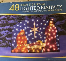 Lighted nativity christmas for sale  Spicer