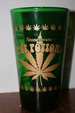 POÇÕES RARAS DE POTE DE STONERWARE VERDE HIPPIE RECEITA DE STONER COPO BAR BEBIDAS, usado comprar usado  Enviando para Brazil