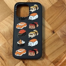 Capa telefone Casetify usada-Sushi Cat- Huebucket-14 Pro Max-preta, usado comprar usado  Enviando para Brazil
