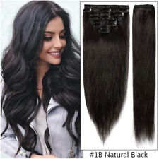 Clip em extensões de cabelo humano Remy 100% real 8 peças 18 clipes cabeça cheia 22"24" comprar usado  Enviando para Brazil