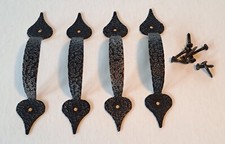 (4) Puxadores de porta/gaveta de armário vintage AJAX preto colonial martelado comprar usado  Enviando para Brazil