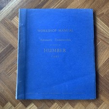 Humber workshop manual for sale  LEAMINGTON SPA
