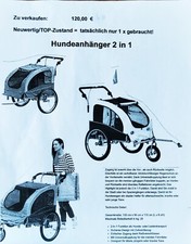 Hundefahrradanhänger jogger g gebraucht kaufen  Wuppertal