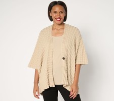 Usado, Suéter Susan Graver totalmente na moda pucker malha casulo encolher encolher antigo cru M/L N comprar usado  Enviando para Brazil