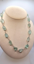 Acquamarina collana argento usato  Palermo