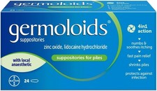 Germoloids suppositories piles for sale  LONDON