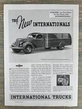 Usado, International Trucks 1-1/2 Ton Modelo D-30 Painel Estaca Corpo 1937 Vintage Impressão Anúncio comprar usado  Enviando para Brazil